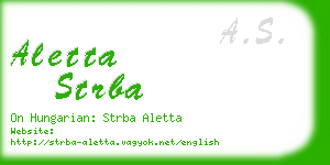 aletta strba business card